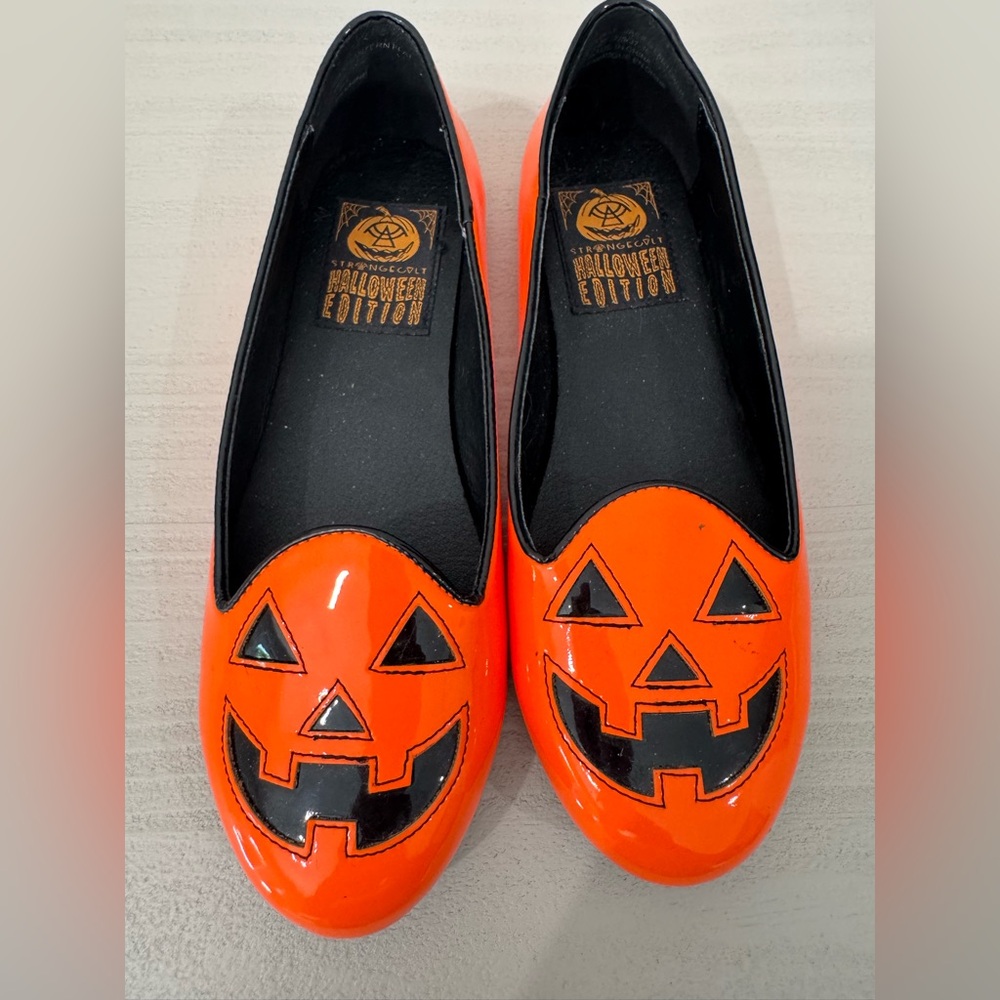 Halloween Edition Strange Cvlt flats LYDIA JACKOLANTERN - ORANGE/BLACK